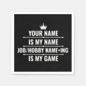 Personalisierter Funny Job und Name des Hobby Serviette (Vorderseite)