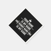 Personalisierter Funny Job und Name des Hobby Serviette (Ecke)