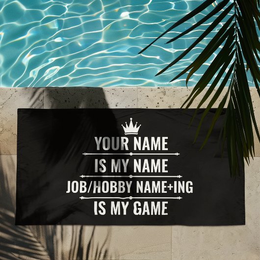 Personalisierter Funny Job und Name des Hobby Strandtuch