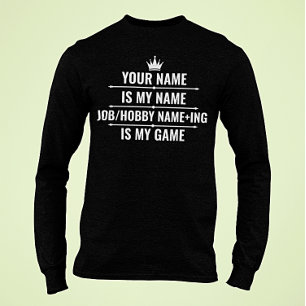 Personalisierter Funny Job und Name des Hobby T-Shirt