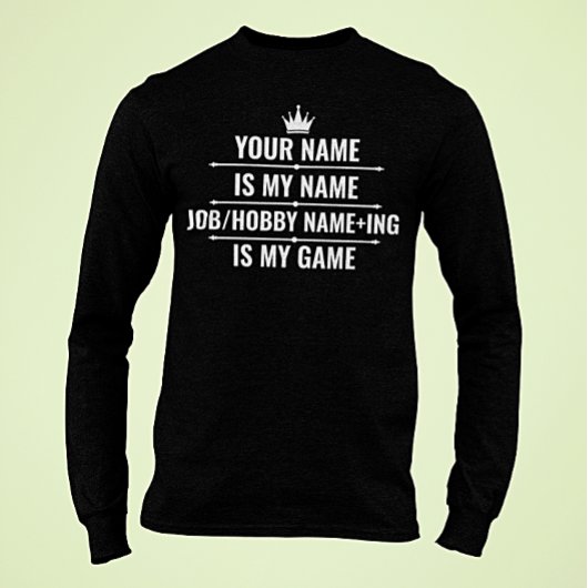 Personalisierter Funny Job und Name des Hobby T-Shirt