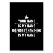 Personalisierter Funny Job und Name des Hobby Tischnummer (Rückseite)