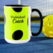 PERSONALISIERTER Funny Pickleball Coach Gelber Bal Tasse