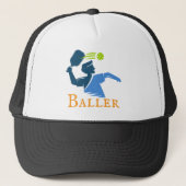 Personalisierter Funny Pickleball Player Truckerkappe (Vorderseite)