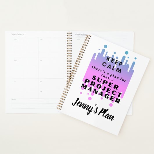 Personalisierter Funny Project Manager behalte ruh Planer (Anzeige)