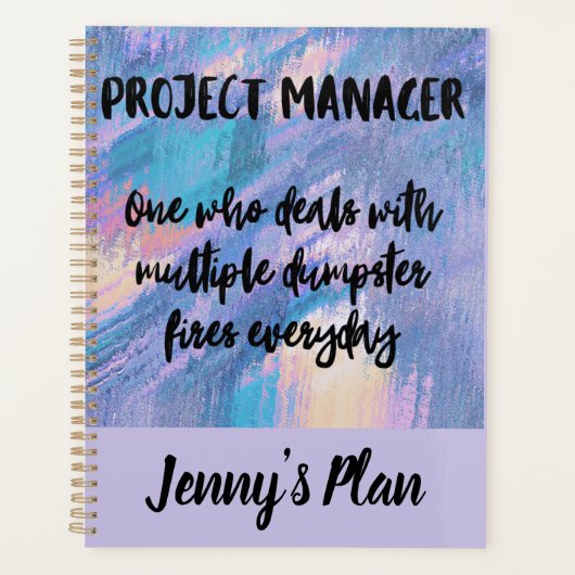 Personalisierter Funny Project Manager Planer (Vorderseite)