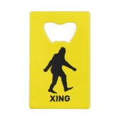 Personalisierter Funny Sasquatch Standort und Fors Geldbeutel Flaschenöffner (Rückseite)