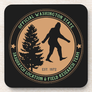 Personalisierter Funny Sasquatch Standort und Fors Getränkeuntersetzer