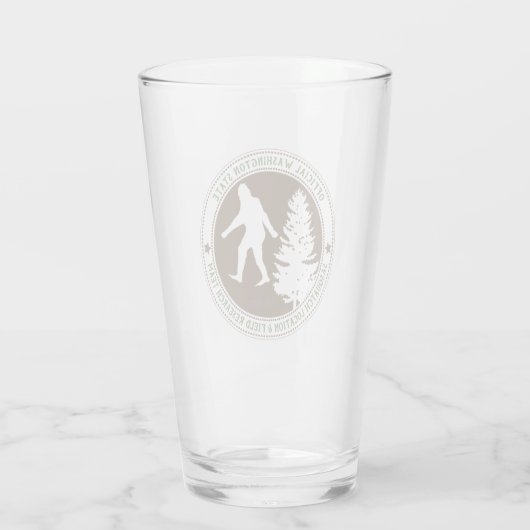Personalisierter Funny Sasquatch Standort und Fors Glas (Rückseite)