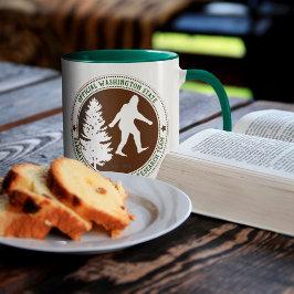 Personalisierter Funny Sasquatch Standort und Fors Tasse