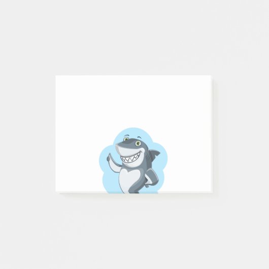 Personalisierter Funny Shark Cartoon Post-it Klebezettel (Vorderseite)