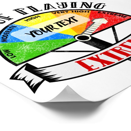 Personalisierter Funny Sport oder Musikdesign Poster (Ecke)