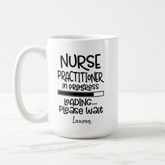 Personalisierter Funny Student Krankenpfleger Kaffeetasse (Links)