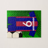 Personalisierter Fußbaljersey und -ball Puzzle (Horizontal)