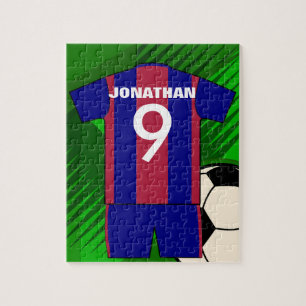 Personalisierter Fußbaljersey und -ball Puzzle