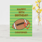 Personalisierter Fußball 18. Geburtstag Karte (Gelbe Blume)