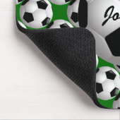 Personalisierter Fußball-Ball auf Fußball-Muster Mousepad (Ecke)