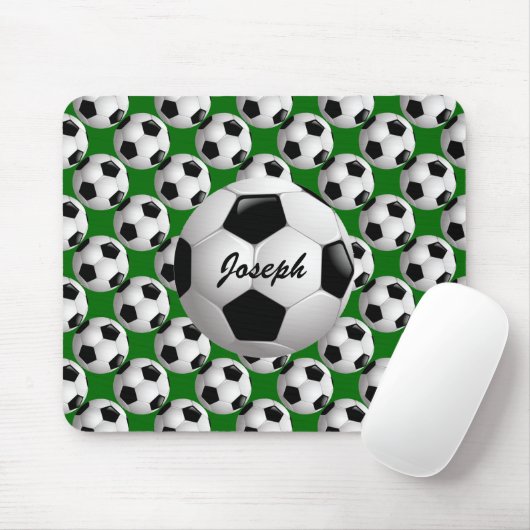 Personalisierter Fußball-Ball auf Fußball-Muster Mousepad (Mit Mouse)
