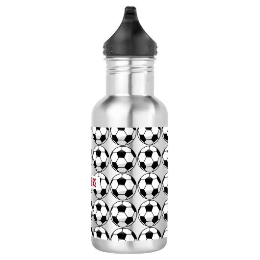 Personalisierter Fußball-Ball mit Team-Namen und Edelstahlflasche (Rechts)