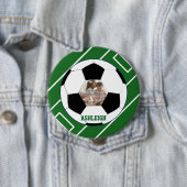 Personalisierter Fußball-Ball und Button (Beispiel)