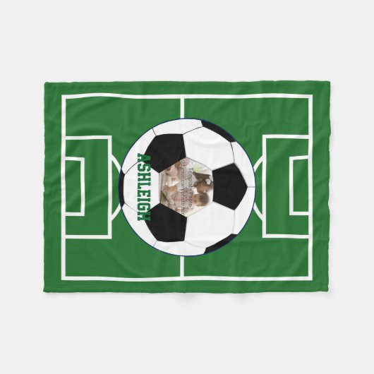 Personalisierter Fußball-Ball und Fleecedecke (Vorderseite (Horizontal))