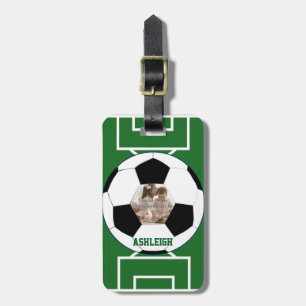 Personalisierter Fußball-Ball und Gepäckanhänger