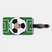 Personalisierter Fußball-Ball und Gepäckanhänger (Rückseite horizontal)