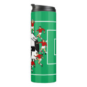 Personalisierter Fußball-Ball und Spieler Thermosbecher (Nach rechts gedreht)