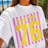Personalisierter Fußball Baseball Team Name Nummer T-Shirt