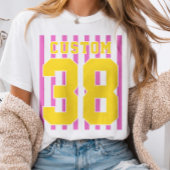 Personalisierter Fußball Baseball Team Name Nummer T-Shirt