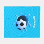 Personalisierter Fußball-Blanket Fleecedecke (Vorderseite (Horizontal))