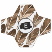 Personalisierter Fußball - Boho Monogram Brown (Flach)