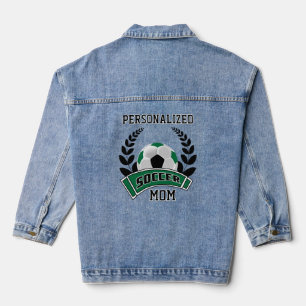 Personalisierter Fußball - Dunkelgrün Jeansjacke