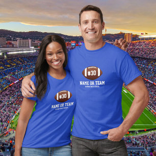 Personalisierter Fußball-Entwurfs-Name, Zahl, Tea T-Shirt