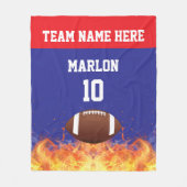 Personalisierter Fußball Fleecedecke (Vorderseite)