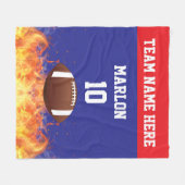 Personalisierter Fußball Fleecedecke (Vorderseite (Horizontal))