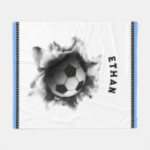 Personalisierter Fußball Fleecedecke (Vorderseite (Horizontal))