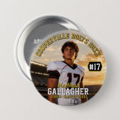 Personalisierter Fußball-Foto-Button Button (Vorne & Hinten)