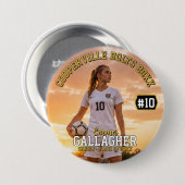 Personalisierter Fußball-Foto-Button Button (Vorne & Hinten)