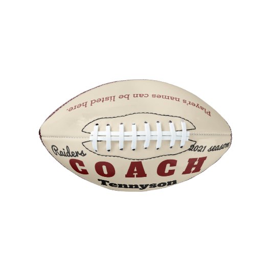 Personalisierter Fußball für den Coach - Dankeschö Football (Vorderseite)
