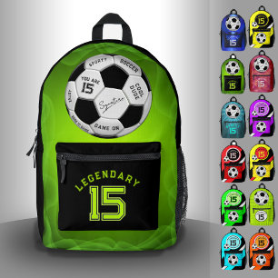 Personalisierter Fußball-Geburtstag Alter Name Bedruckter Rucksack