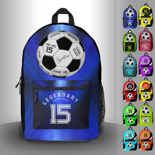 Personalisierter Fußball-Geburtstag Alter Name Bedruckter Rucksack