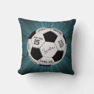 Personalisierter Fußball-Geburtstag    Alter Name  Kissen
