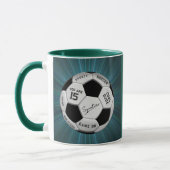 Personalisierter Fußball-Geburtstag | Alter Name Tasse (Links)