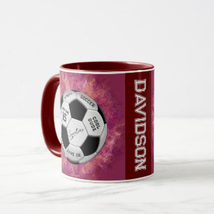 Personalisierter Fußball-Geburtstag Alter Name Tasse