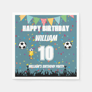 Personalisierter Fußball-Geburtstag für Jungen Serviette