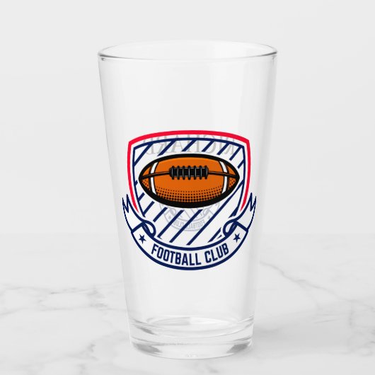 Personalisierter Fußball Glas (Vorderseite)
