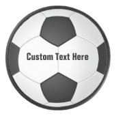 Personalisierter Fußball Hockey Puck mit Text (Vorderseite)