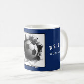 Personalisierter Fußball Kaffeetasse (VorderseiteRechts)
