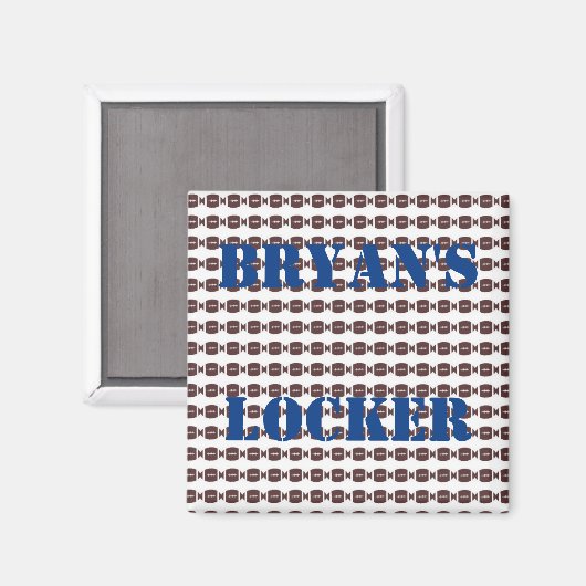 Personalisierter Fußball-Locker Magnet (Vorderseite/Rückseite)